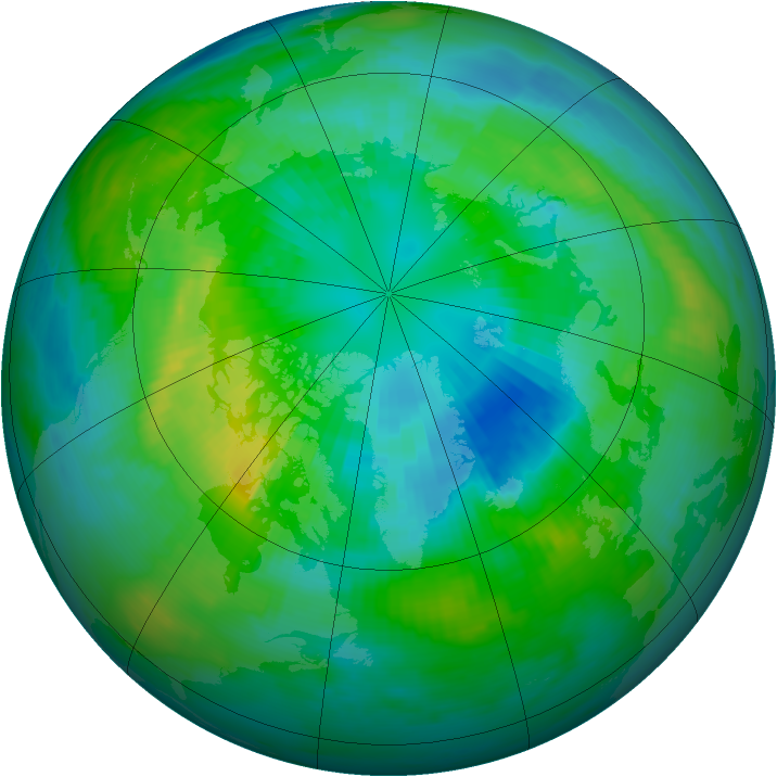 Arctic ozone map for 04 October 1979